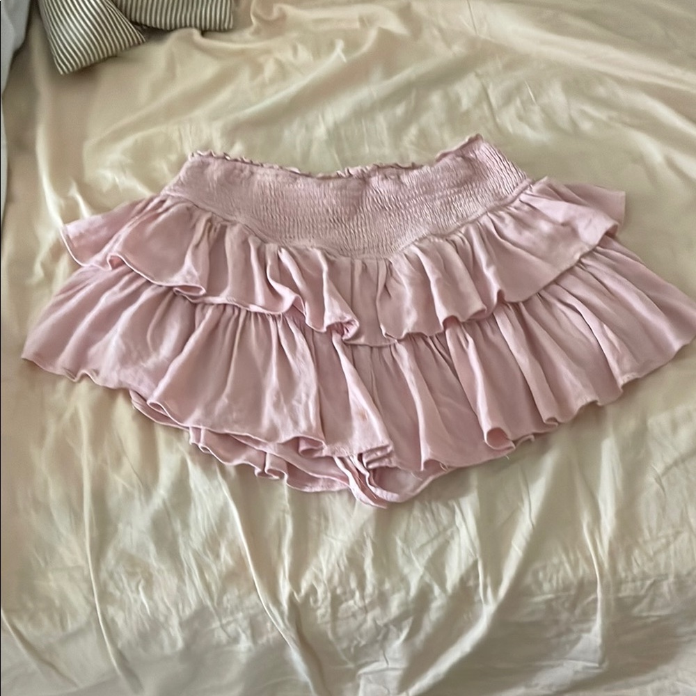 Pink rock n rags mini skirt